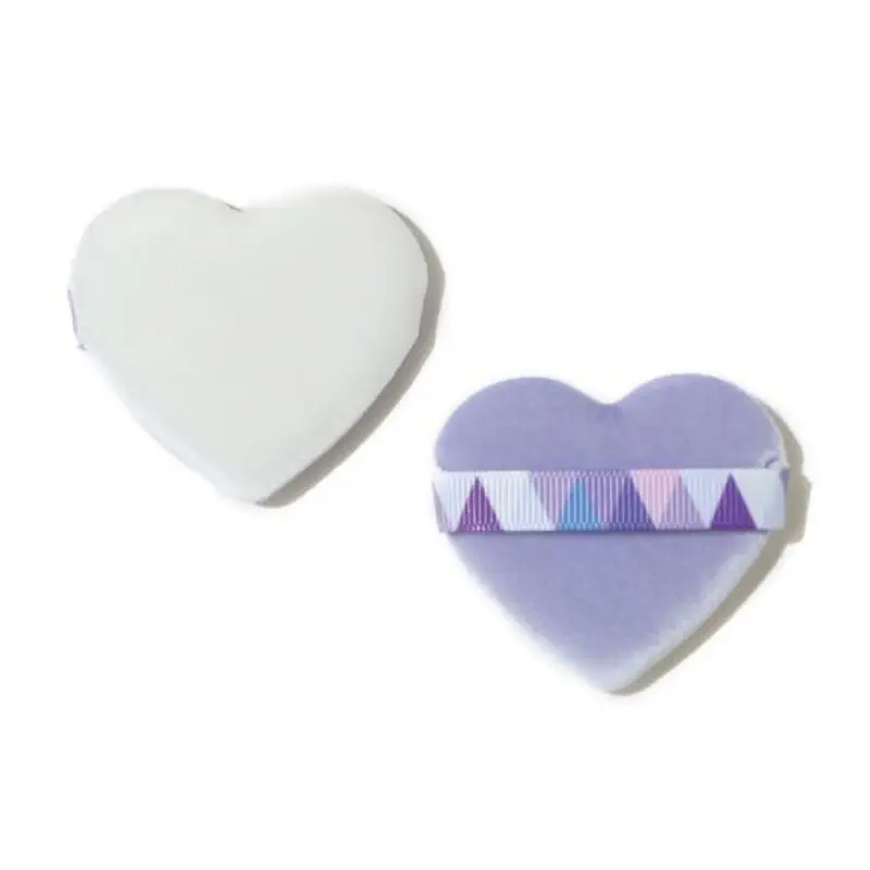 Heart-Shaped Flocking Air Cushion Powder Puff / 心形植绒气垫粉扑