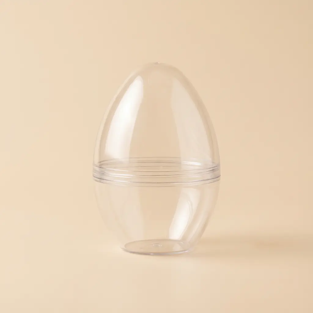 Transparent Egg Shaped Makeup Sponge Case / 透明蛋形美妆蛋收纳盒