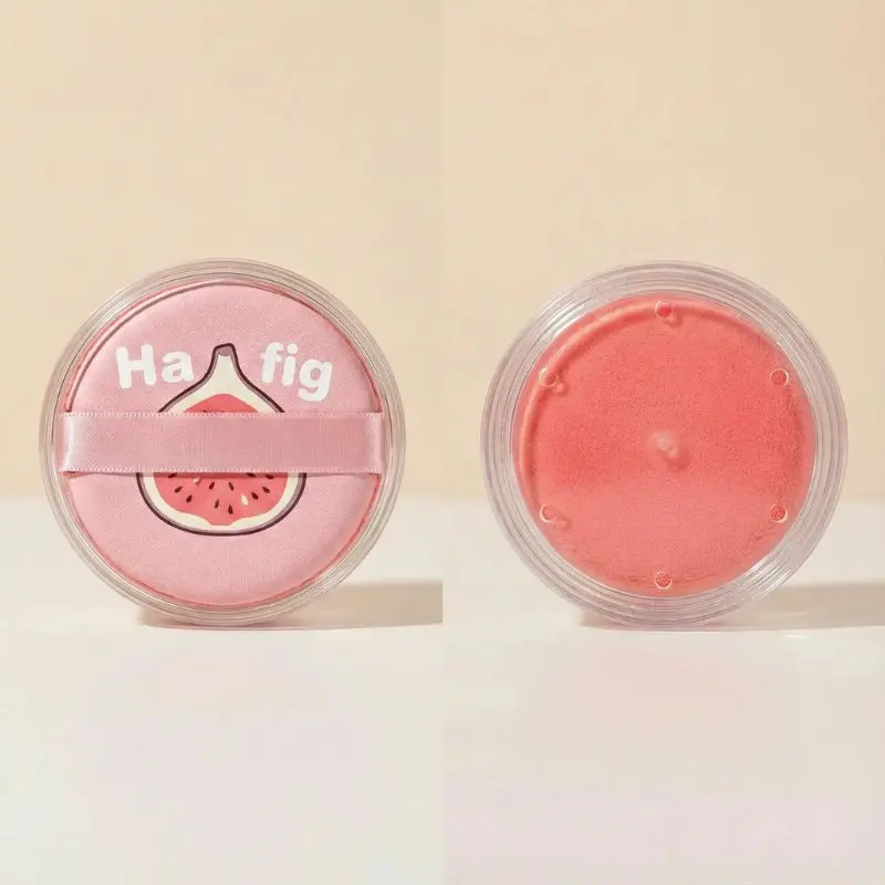 Transparent Round Breathable Powder Puff Case Watermelon / 透明圆形透气粉扑盒西瓜款