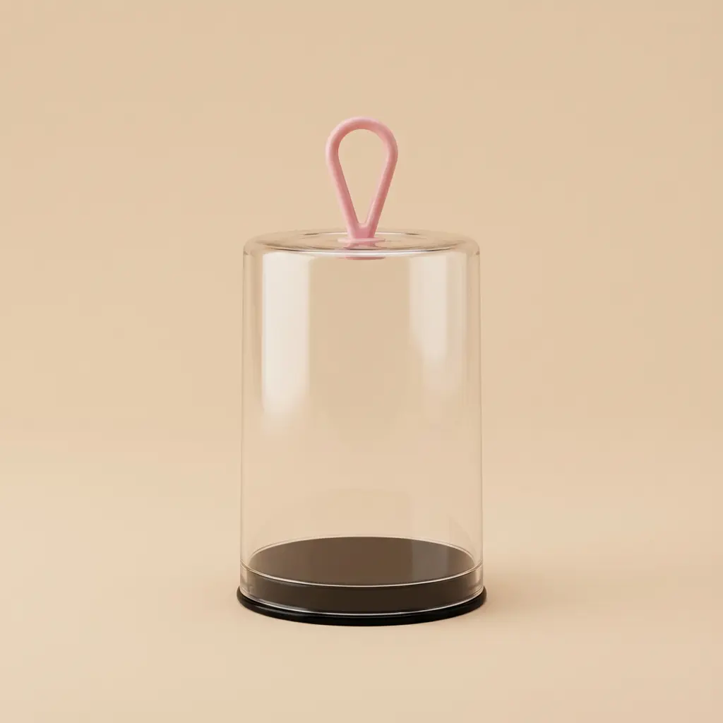 Transparent Round Makeup Sponge Storage Jar / 透明圆形美妆蛋收纳罐